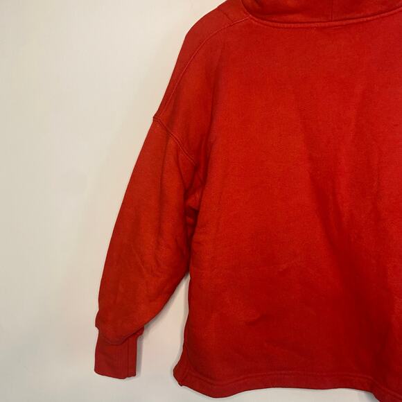 Good American Womens Red Boxy Oversized Hooded Sweatshirt Size Medium Large - Picture 12 of 16